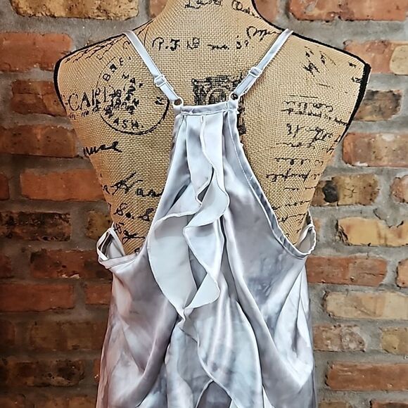 NWT Weeks Weatherly Lauren Cami Satin Silk blend Ruffled Size Medium - Picture 6 of 11